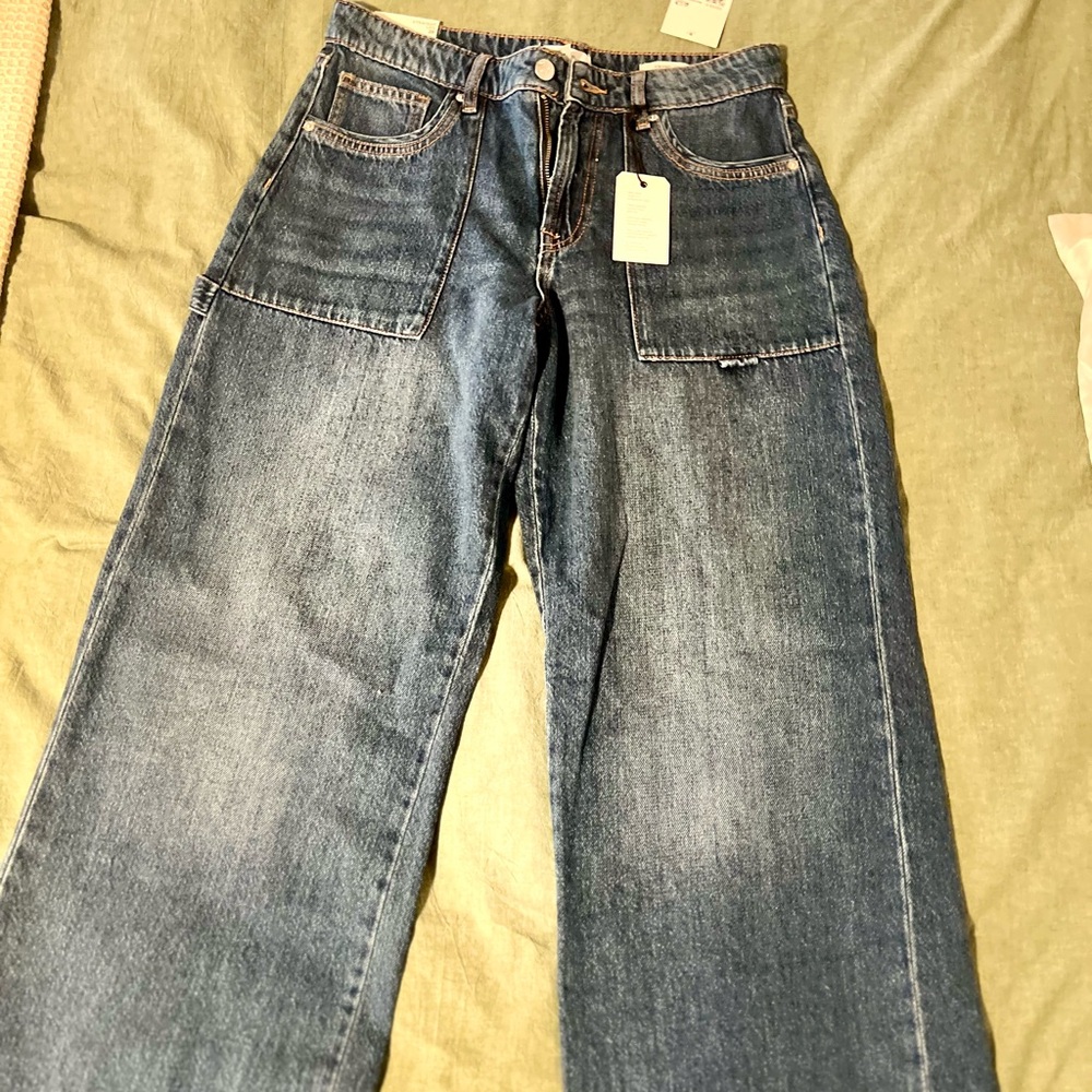 Forever 21 Blue Flare & Wide Leg Jeans